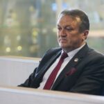 30.06.2020. Kielce. XX Sesja Rady Powiatu. Na zdjęciu: Mirosław Gębski - starosta kielecki / Wiktor Taszłow / Radio Kielce