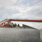 27.05.2020 Bilcza. Budowa kładki dla pieszych na ukończeniu / Wiktor Taszłow / Radio Kielce