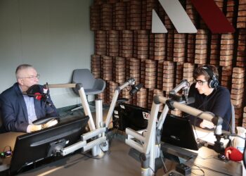 03.06.2020. Kielce. Punkty widzenia. Na zdjęciu (od lewej): Krzysztof Lipiec - poseł PiS, Michał Kita - Radio Kielce / Wiktor Taszłow / Radio Kielce