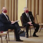 04.06.2020. Kielce. Rozpoczęcie kampanii promocyjnej "świętokrzyskie czaruje - poleć na zdrowie". Na zdjęciu (z prawej): Andrzej Bętkowski - marszałek województwa świętokrzyskiego / Wiktor Taszłow / Radio Kielce