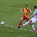 05.06.2020 Kielce. PKO Ekstraklasa. Mecz Korona Kielce - Piast Gliwice. Na zdjęciu (z lewej): Michael Gardawski / Wiktor Taszłow / Radio Kielce