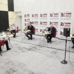 07.06.2020. Radio Kielce. Studio Polityczne. Na zdjęciu (od lewej): Michał Kita - Radio Kielce, Andrzej Bętkowski - marszałek województwa świętokrzyskiego,  Łukasz Wilczyński – Ruch Narodowy, Czesław Siekierski - poseł PSL, Jacek Skórski - Nowa Lewica / Wiktor Taszłow / Radio Kielce
