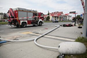 07.06.2020 Kielce. Wypadek w okolicach skrzyżowania alei Solidarności z ulicą Sandomierską / Wiktor Taszłow / Radio Kielce