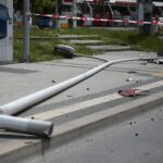 07.06.2020 Kielce. Wypadek w okolicach skrzyżowania alei Solidarności z ulicą Sandomierską / Wiktor Taszłow / Radio Kielce