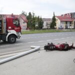 07.06.2020 Kielce. Wypadek w okolicach skrzyżowania alei Solidarności z ulicą Sandomierską / Wiktor Taszłow / Radio Kielce