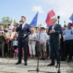 07.06.2020. Kielce. Wizyta Rafała Trzaskowskiego w Kielcach. Na zdjęciu( od lewej): Rafał Trzaskowski - prezydent Warszawy, Artur Gierada - szef PO w regionie świętokrzyskim / Wiktor Taszłow / Radio Kielce