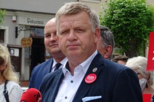 21.06.2020. Opatów. Akcja „Łączy nas Polska”. Na zdjęciu: Jarosław Rusiecki - senator PiS / Emilia Sitarska / Radio Kielce