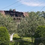 10.07.2020. Dobiesławice. Spalony dom / Marta Gajda / Radio Kielce