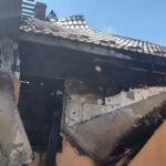 10.07.2020. Dobiesławice. Spalony dom / Marta Gajda / Radio Kielce