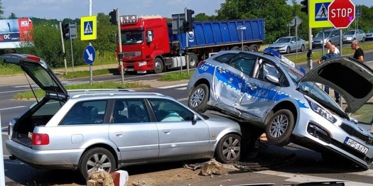 24.07.2020. Ostrowiec Św. Wypadek / Ratownictwo Powiatu Ostrowieckiego