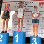 Rawa Mazowiecka. Mistrzostwa Polski w triathlonie. Na zdjęciu (pierwsza z prawej): Renata Brzóska / TS Akwedukt / facebook