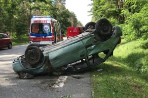 25.07.2020. Ruda Maleniecka. Wypadek przy skrzyżowaniu DK 74 i 42 / OSP KSRG Ruda Maleniecka