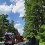 25.07.2020. Ruda Maleniecka. Wypadek przy skrzyżowaniu DK 74 i 42 / OSP KSRG Ruda Maleniecka