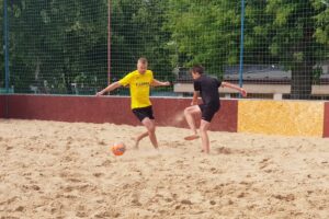 18.07.2020. Kielce. IX Turniej Piłki Nożnej Plażowej o Puchar Wojewody Świętokrzyskiego / Maciej Makuła / Radio Kielce