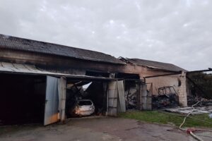 23.07.2020. Baćkowice. Pożar zabudowań gospodarczych / OSP Baćkowice