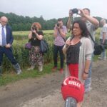 03.07.2020 Słupia Jędrzejowska. Stacja Doświadczalna Oceny Odmian. Na zdjęciu mówi Ewa Kotarska - dyrektor Stacji Doświadczalnej Oceny Odmian w Słupi Jędrzejowskiej / Ewa Pociejowska-Gawęda / Radio Kielce