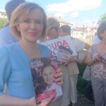04.07.2020. Włoszczowa. Akcja „Łączy nas Polska”. Na zdjęciu: Anna Krupka - wiceminister sportu / Ewa Pociejowska-Gawęda / Radio Kielce