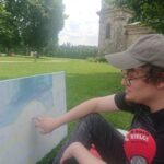 Jędrzejów. Piknik Malarski. Na zdjęciu: Wojtek Stachura / Ewa Pociejowska-Gawęda / Radio Kielce