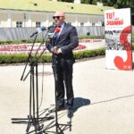 01.07.2020. Końskie. Wystawa „Tu rodziła się Solidarność”. Rafał Nowak, wicewojewoda świętokrzyski / Magda Galas-Klusek / Radio Kielce