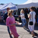 05.07.2020. Miedziana Góra. Wiceminister Anna Krupka zachęca do wsparcia Andrzeja Dudy. Na zdjęciu (w środku): Anna Krupka - wiceminister sportu / Michał Kita / Radio Kielce