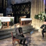 12.07.2020. Sandomierz.  II letni Festiwal Muzyki Sakralnej „Ucho Igielne”. Harmonium Duo  Iwo Jedynecki i  Hubert Giziewski. / Grażyna-Szlęzak-Wójcik / Radio Kielce