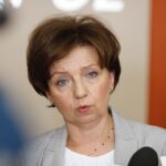 03.07.2020. Starachowice. Wizyta minister rodziny, pracy i polityki społecznej Marleny Maląg. Na zdjęciu: minister Marlena Maląg / Jarosław Kubalski / Radio Kielce