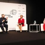 29.07.2020 Warszawa. Inauguracja projektu Przestrzeń Sztuki. Na zdjęciu (od lewej): wicepremier Piotr Gliński, Aleksandra Dziurosz - kierownik projektu TANIEC, Elżbieta Wrotnowska-Gmyz - kierownik projektu TEATR / Jarosław Kubalski / Radio Kielce