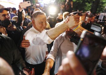 06.07.2020. Końskie. Prezydent RP Andrzej Duda na Rynku / Jarosław Kubalski / Radio Kielce