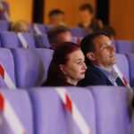 29.07.2020 Warszawa. Inauguracja projektu Przestrzeń Sztuki. Na zdjęciu (od lewej): Elżbieta Pańtak - dyrektor KTT i Grzegorz Pańtak - wicedyrektor KTT / Jarosław Kubalski / Radio Kielce