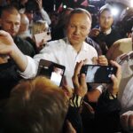 06.07.2020. Końskie. Prezydent RP Andrzej Duda na Rynku / Jarosław Kubalski / Radio Kielce