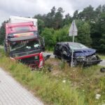 08.07.2020. Ruszcza, gmina Połaniec. Wypadek na trasie Sandomierz-Kraków / Komenda Powiatowa Policji w Staszowie