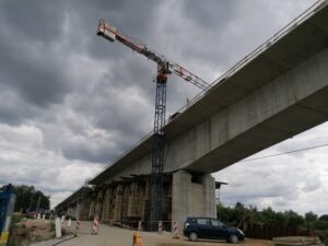 14.07.2020 Nowy Korczyn. Budowa mostu / Marta Gajda / Radio Kielce