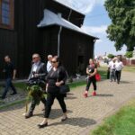 24.07.2020 Gorzków gm. Kazimierza Wielka. Pogrzeb Krystyny Dobrzańskiej-Sobierajskiej, córki mjr Henryka Dobrzańskiego “Hubala” / Marta Gajda / Radio Kielce