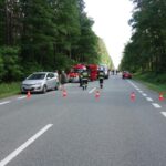 25.07.2020. Ruda Maleniecka. Wypadek przy skrzyżowaniu DK 74 i 42 / KW PSP Kielce
