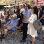 04.07.2020. Sandomierz. Otwarcie wystawy z okazji 450. rocznicy podpisania Zgody Sandomierskiej / Grażyna Szlęzak-Wójcik / Radio Kielce