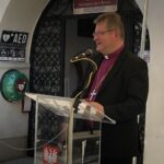 04.07.2020. Sandomierz. Otwarcie wystawy z okazji 450. rocznicy podpisania Zgody Sandomierskiej. Na zdjęciu: Jerzy Samiec - biskup kościoła ewangelicko-augsburskiego w Polsce / Grażyna Szlęzak-Wójcik / Radio Kielce