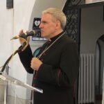 04.07.2020. Sandomierz. Otwarcie wystawy z okazji 450. rocznicy podpisania Zgody Sandomierskiej. Na zdjęciu: Krzysztof Nikiewicz - biskup diecezji sandomierskiej / Grażyna Szlęzak-Wójcik / Radio Kielce