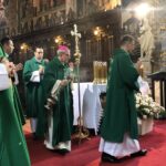 14.07.2020. Sandomierz. Święto Policji. Na zdjęciu (w środku): biskup Krzysztof Nitkiewicz / Grażyna Szlęzak-Wójcik / Radio Kielce