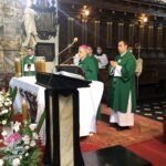 14.07.2020. Sandomierz. Święto Policji. Na zdjęciu (w środku): biskup Krzysztof Nitkiewicz / Grażyna Szlęzak-Wójcik / Radio Kielce