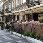 18.07.2020. Sandomierz. Turyści. Na zdjęciu: Sylwia Kotowska z córką Martą - turystki z Łodzi / Grażyna-Szlęzak-Wójcik / Radio Kielce