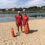 25.07.2020. Bogoria. Zalew Buczyna. Na zdjęciu: Wojciech i Małgorzata Ciachowie / Grażyna Szlęzak-Wójcik / Radio Kielce