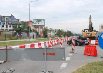 27.07.2020. Kielce. Utrudnienia na ul. Warszawskiej / Magdalena Blicharska / Radio Kielce