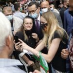 09.07.2020 Busko-Zdrój. Wizyta premiera Mateusza Morawieckiego. Na zdjęciu (w środku): premier Mateusz Morawiecki / Jarosław Kubalski / Radio Kielce