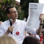 09.07.2020 Jędrzejów. Wizyta premiera Mateusza Morawieckiego. Na zdjęciu: premier Mateusz Morawiecki / Jarosław Kubalski / Radio Kielce