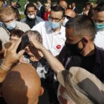 09.07.2020 Jędrzejów. Wizyta premiera Mateusza Morawieckiego. Na zdjęciu (w środku): premier Mateusz Morawiecki / Jarosław Kubalski / Radio Kielce