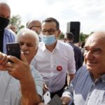 09.07.2020 Jędrzejów. Wizyta premiera Mateusza Morawieckiego. Na zdjęciu (w środku): premier Mateusz Morawiecki / Jarosław Kubalski / Radio Kielce