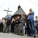 12.07.2020 Kielce. Protest mieszkańców przeciwko postawieniu masztu telefonii komórkowej przy ulicy Zagórskiej / Jarosław Kubalski / Radio Kielce