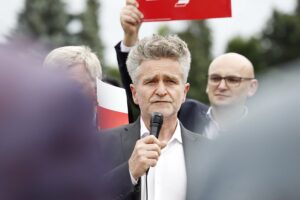 13.07.2020 Kielce. Prawo i Sprawiedliwość dziękuje za wybór Andrzeja Dudy na prezydenta RP. Senator Krzysztof Słoń / Jarosław Kubalski / Radio Kielce