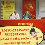 31.07.2020 Kielce. Wiceminister sportu Anna Krupka i prezes stowarzyszenia KKP Korona Kielce Robert Stachura podczas konferencji prasowej / Jarosław Kubalski / Radio Kielce