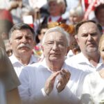 06.07.2020. Starachowice. Wizyta prezydenta RP Andrzeja Dudy. Na zdjęciu (od lewej): Andrzej Kryj - poseł PiS, Krzysztof Lipiec - prezes świętokrzyskich struktur PiS, Marek Kwitek - poseł PiS / Jarosław Kubalski / Radio Kielce